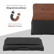 Honju Horizon Smooth Belt Leather Case Universal 5XL - кожен (естествена кожа) калъф за смартофни с размери до 170 x 85 мм (черен) 4