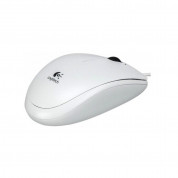 Logitech B100 USB Optical Mouse - жична мишка за PC и Mac (бял)  3