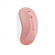 Natec Toucan Wireless Optical Mouse 2.4Ghz- безжична мишка за PC (розов-бял)  3