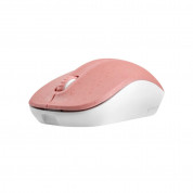 Natec Toucan Wireless Optical Mouse - безжична мишка за PC (розов-бял) 