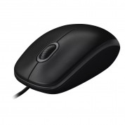 Logitech B100 USB Optical Mouse - жична oптична мишка за PC и Mac (черен)  1
