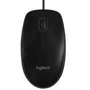 Logitech B100 USB Optical Mouse - жична мишка за PC и Mac (черен) 