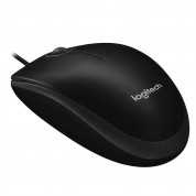 Logitech B100 USB Optical Mouse - жична oптична мишка за PC и Mac (черен)  3