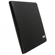 Krusell Avenyn Case - кожен калъф и стойка за iPad 4, iPad 3, iPad 2 (черен)