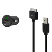 Belkin Car USB Kit - зарядно за кола и 30-pin USB кабел за iPhone и iPod