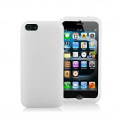 Silicone Skin Case  - силиконов калъф за iPhone 5, iPhone 5S, iPhone SE (бял)