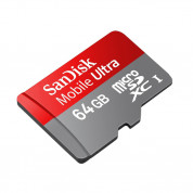 SanDisk microSDXC Card 64GB Ultra - microSDXC памет карта + SD адаптер