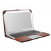 Sena Folio Leather Case - луксозен кожен калъф (естествена кожа) за MacBook Air 13 (модели от 2010 до 2017 година) (кафяв) 1