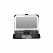 Sena Folio Leather Case - луксозен кожен калъф (естествена кожа) за MacBook Air 13 (модели от 2010 до 2017 година) (черен) 5
